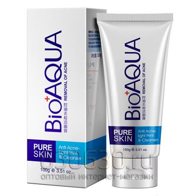 Bio+AQUA PURE SKIN Anti Acne-light Print & Cream( Крем - пенка для умывания проблемной кожи) 100 g