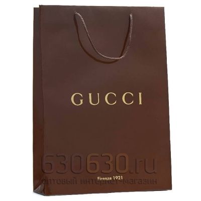 Подарочный Пакет "Gucci" 35 х 25 см (Коричневый)