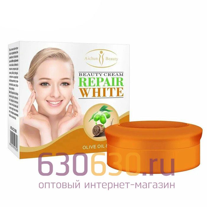 Осветляющий крем с муцином улитки Beauty Cream Repair White Olive Oil & Snail