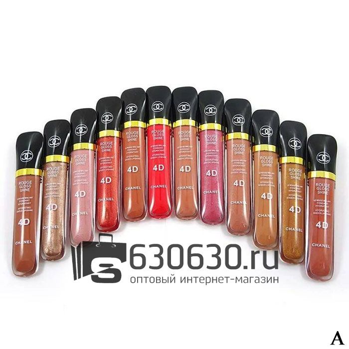 Блеск для губ Chanel "Rouge Gloss Shine Lip Gloss 4D" 1упак.*12шт