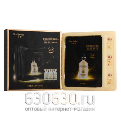 One Spring "Goldzan Pure Gold 24K"(масло с пептилами золотые ампулы с пептидами)30g x 10шт + 2g x3шт