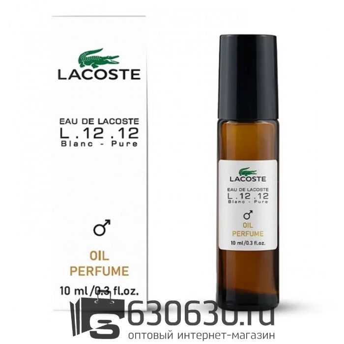 Масляные духи Lacoste "Eau De Lacoste L.12.12 Blanc-Pure" 10 ml