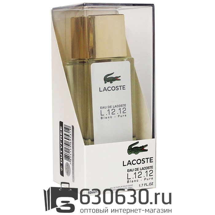 Мини-парфюм Lacoste "L.12.12 Blanc - Pure" 50 ml (прозрачная упаковка)