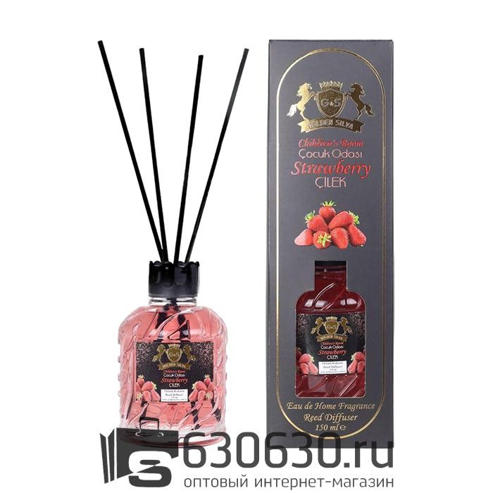 Аромадиффузор с палочками для дома Golden Silva "Strawberry Cilek" 150 ml