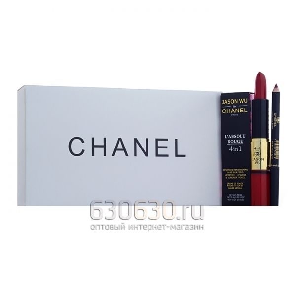 Помада Chanel 4 в 1 "Jason Wu L'absolu Rouge" 3,8 g + 10 ml