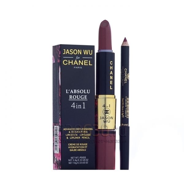 Помада Chanel 4 в 1 "Jason Wu L'absolu Rouge" 3,8 g + 10 ml