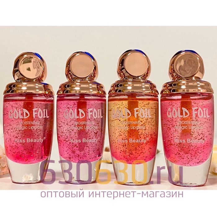 Блеск для губ Kiss Beauty "Gold Foil" (в ассортименте)