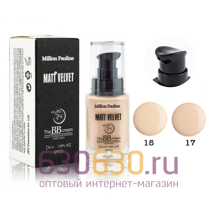 Водостойкий увлажняющий крем-кушон Million Pauline "Matt Velvet SPF25" 38 ml