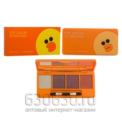 Тени для век Missha Line Friends " Eye Color Studio Mini " (цыпленок)