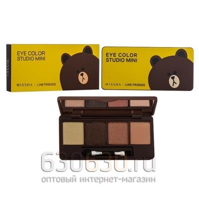 Тени для век Missha Line Friends " Eye Color Studio Mini " (мишка)