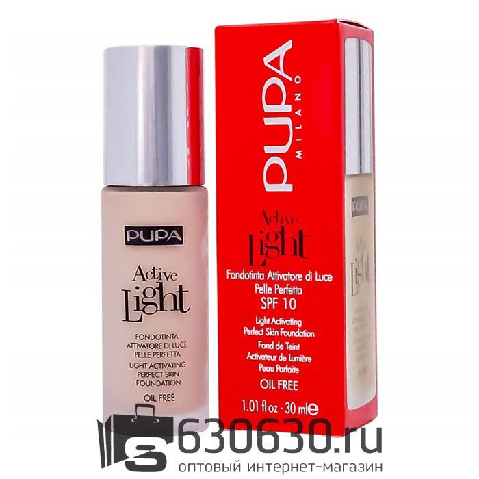 Тональный крем  для лица Pupa Milano "Active Light Oil Free SPF 10" 30 ml