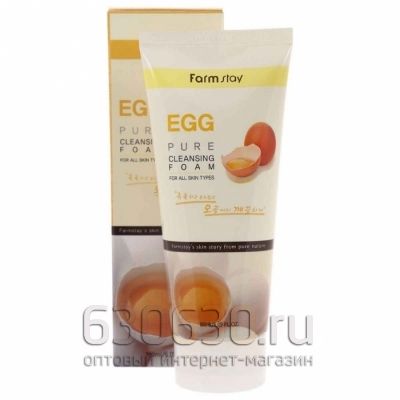 Очищающая пенка для сужения пор с яичным экстрактом FarmStay Egg Pure Cleansing Foam, 180ml (оригина