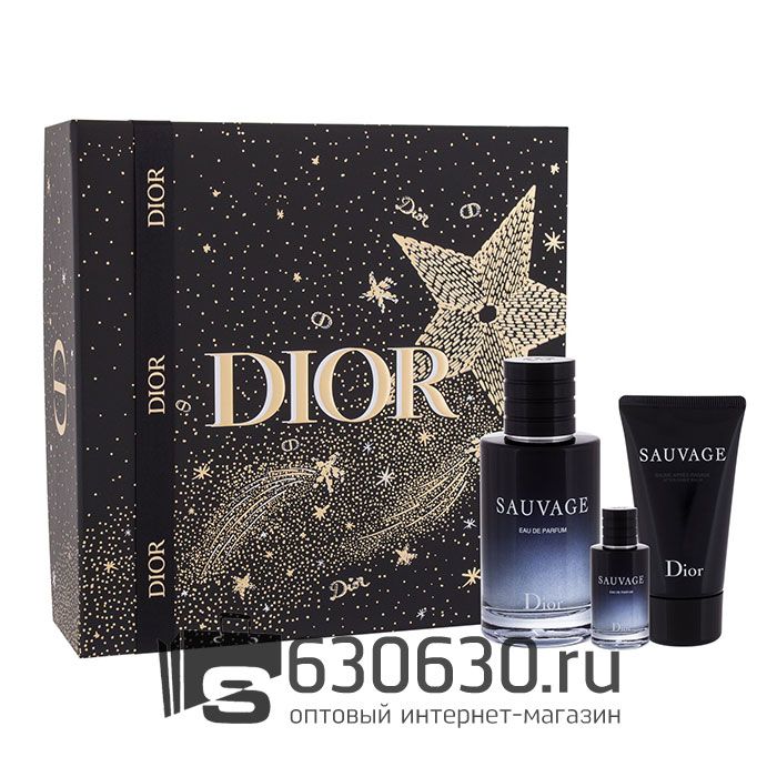 Парфюмерный набор Christian Dior "Sauvage" 3 x 30 ml