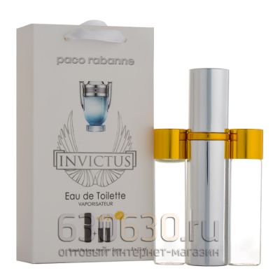 Travel Pheromon Paco Rabanne "Invictus Eau De Toilette" 3x15 ml