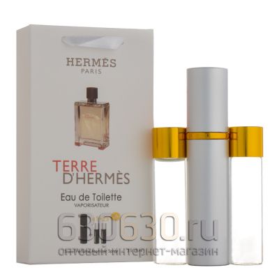 Travel Pheromon Hermes "Terre D`hermes Eau De Toilette" 3x15 ml