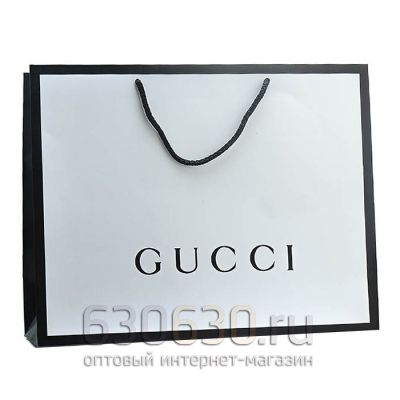 Подарочный Пакет "Gucci" 43 х 34 см (Белый)