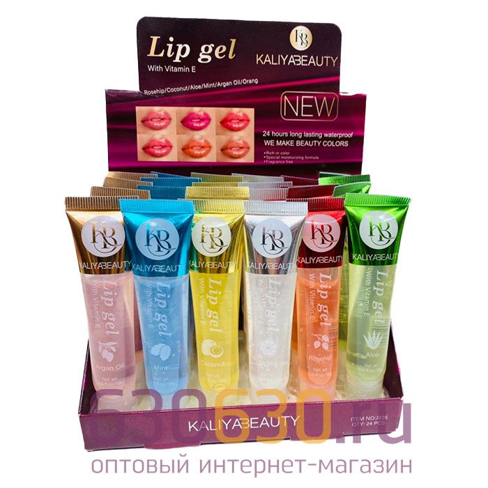 Блеск для губ KALIYBEAUTY "Lip Gel With Vitamin E" 1шт. (в ассортименте)