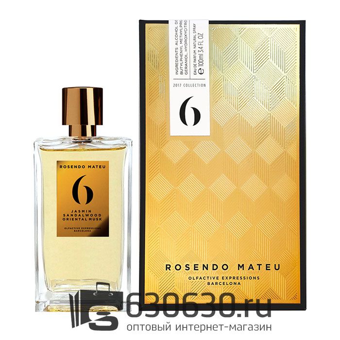 Евро Rosendo Mateu "№ 6 Jasmin, Sandalwood, Oriental Musk" 100 ml