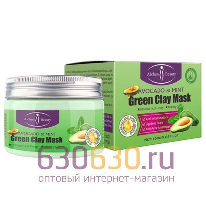 Глиняная питательная маска для лица Aichun Beauty "Green Clay Mask" 150g