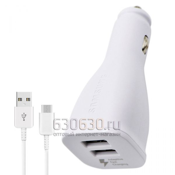 Автомобильное зарядное устройство Samsung Car Adapter 2 in 1 (micro) 15W