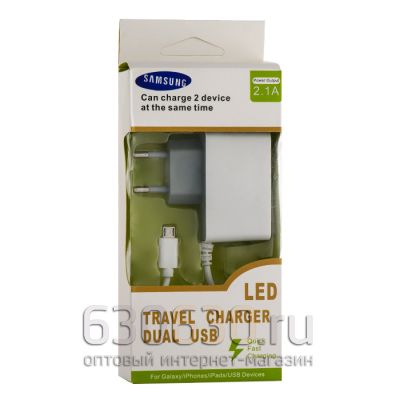 Сетевое зарядное устройство Samsung Led Travel Charger Dual USB