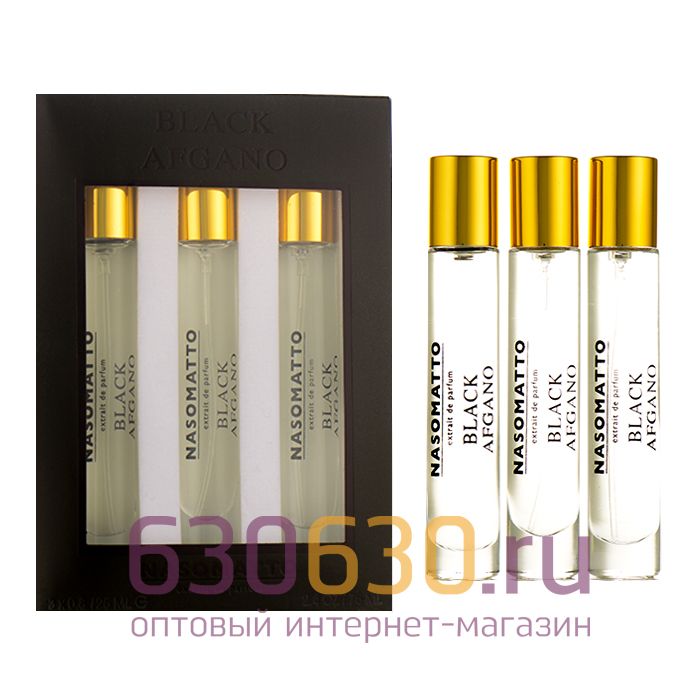 Парфюмерный набор Black Afgano "Nasomatto" 3*25 ml