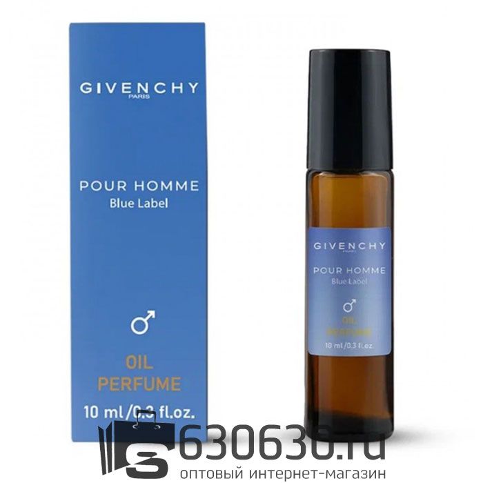 Масляные духи Givenchy "Pour Homme Blue Label" 10 ml