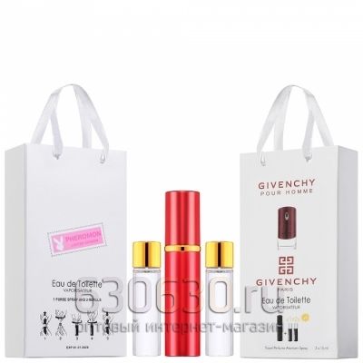 Travel Pheromon Givenchy "Pour Homme Eau De Toilette" 3x15 ml