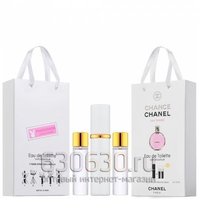 Travel Pheromon Chanel "Chance Eau Tendre Eau De Toilette" 3x15 ml