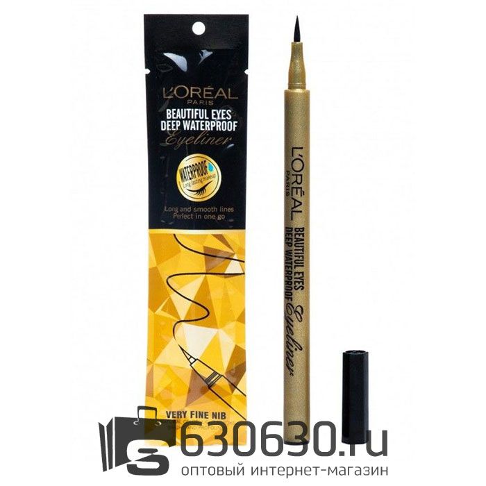 Подводка- фломастер водостойкая L'Oreal "Beautiful Eyes Deep Waterprof"