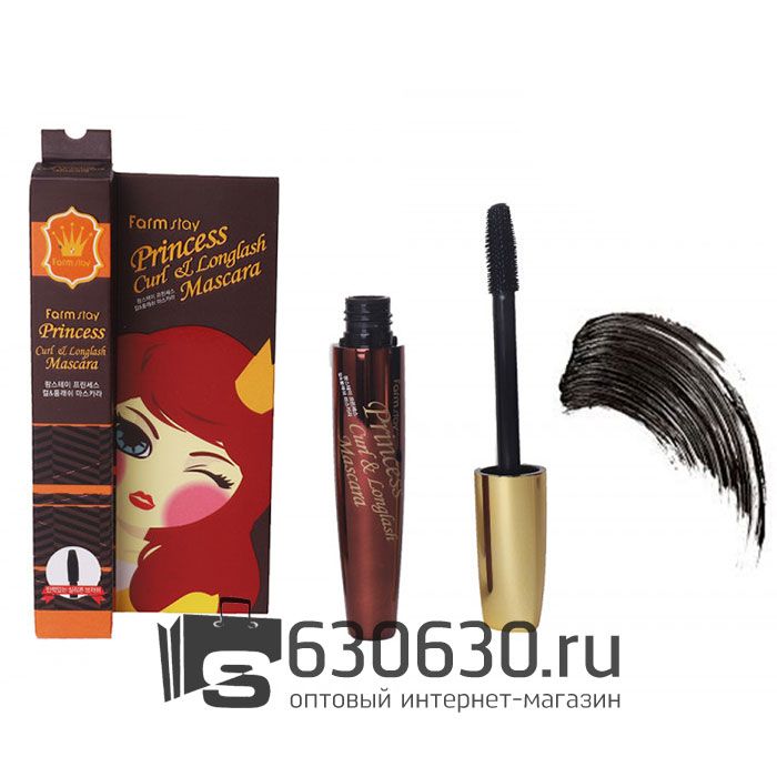 Удлиняющая и подкручивающая тушь для ресниц FarmStay "Princess Curl & Longlash Mascara"