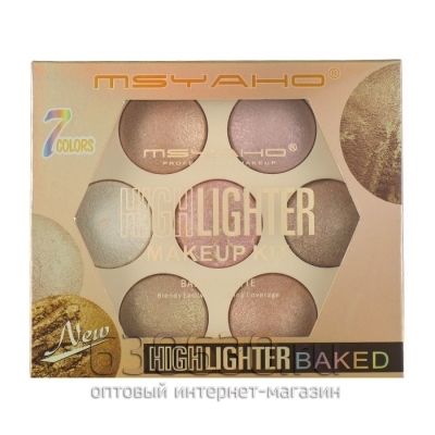 Запеченный хайлайтер MSYAHO Highlighter Make Up Kit New, 7 оттенков