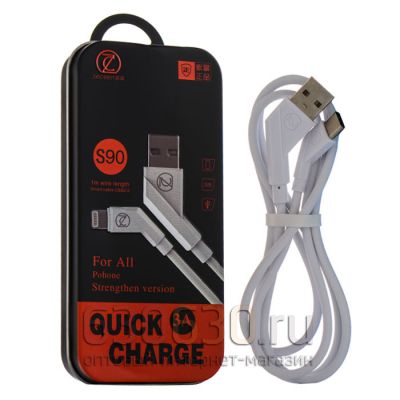 Кабели Remaks USB Quick Charge 3A S90 (Apple)