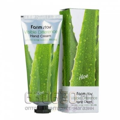 Увлажняющий крем для рук FarmStay Visible Difference Hand Cream Aloe 100 g