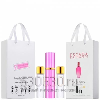 Travel Pheromon Escada "Sexy Graffiti Eau De Toilette" 3x15 ml