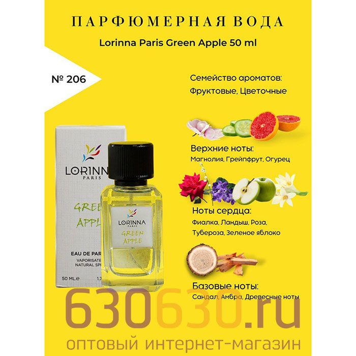 Lorinna Paris "№ 206 Green Apple" 50 ml