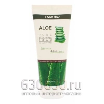 FarmStay Пенка для умывания с экстрактом алоэ Aloe Pure Cleansing Foam 180 мл