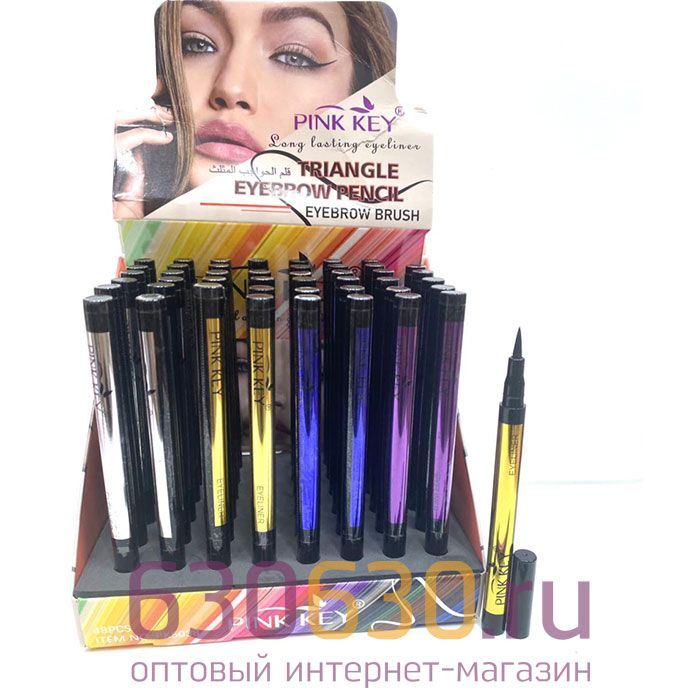 Подводка-фломастер для глаз Pink Key "Triangle Eyebrow Pencil" 1шт.