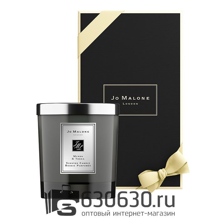 Ароматическая свеча для дома "Myrrh & Tonka Scented Candle Bougie Parfumee" 200 gr