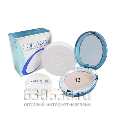 Компактная пудра с коллагеном Enough "Collagen Hudro Moisture Two Way Cake №13" 13g (+сменный блок)