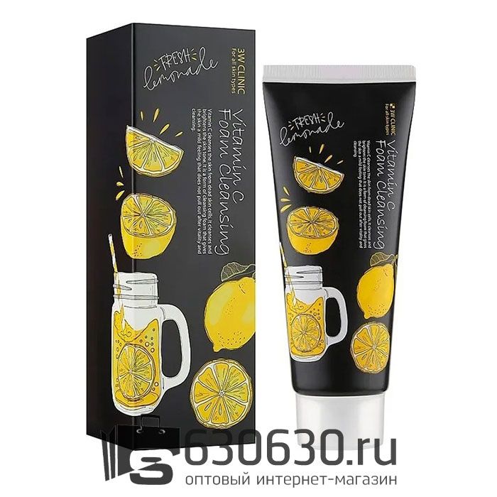 Пенка для умывания с витамином С 3W Clinic "Foam Cleansing Vitamin C" 100 ml