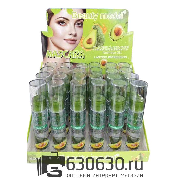 Фиксирующий гель для бровей и ресниц Beauty model "Avocado Mascara & Nutlrition GEL" 1шт.