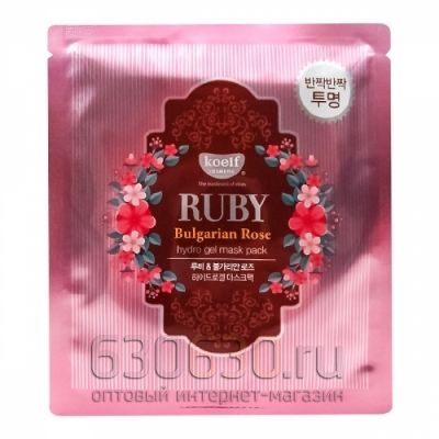 Гидрогелевая маска для лица с экстрактом розы Koelf Hydro Gel Ruby & Bulgarian Rose Mask PackKoelf H