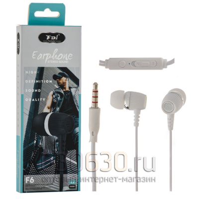 Наушники Fun Audio1 "Earphone Stereo  Sound F6"