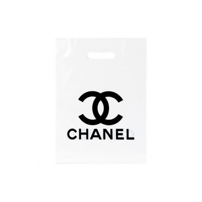 Полиэтиленовый  Белый Пакет "Chanel" 40 х 30 см