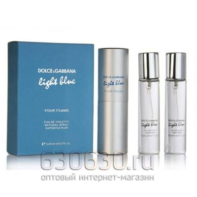 Dolce & Gabbana "Light Blue Pour Femme" 3 х 20 ml