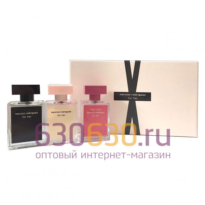 Парфюмерный набор Narciso Rodrigez for her 3x30 ml