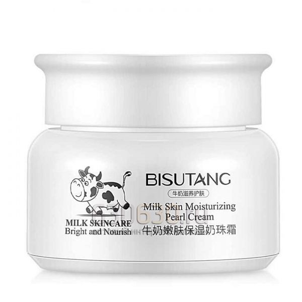 Увлажняющий крем для лица с гиалуроновой кислотой Bisutang "Milk Skin Moisturizing Pearl Cream" 50g